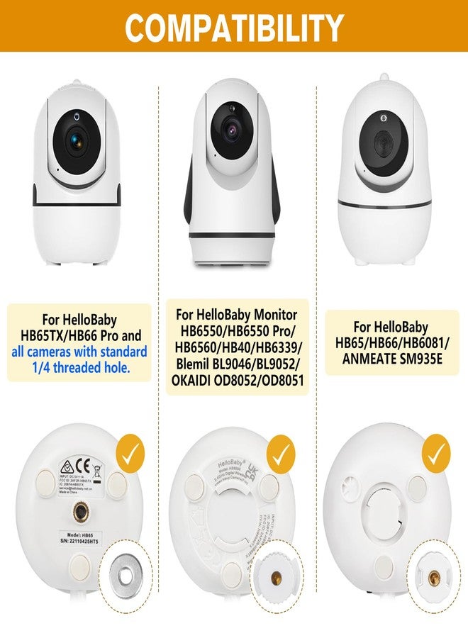 wochel Tripod Baby Monitor Mount for HelloBaby HB65/HB40/ HB6550/HB6560/HB66/HB6339/HB6550 Pro,ANMEATE SM935E,7.87'' Flexible Hello Baby Monitor Mount,Baby Camera Mount Attach Your Camera Wherever You Want - Image 2